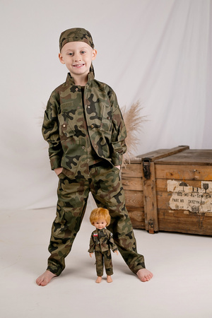 Lalka 32cm żołnierz w mundurze moro Wz-93