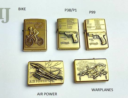 Zapalniczka zippo na benzynę złota  różne wzory